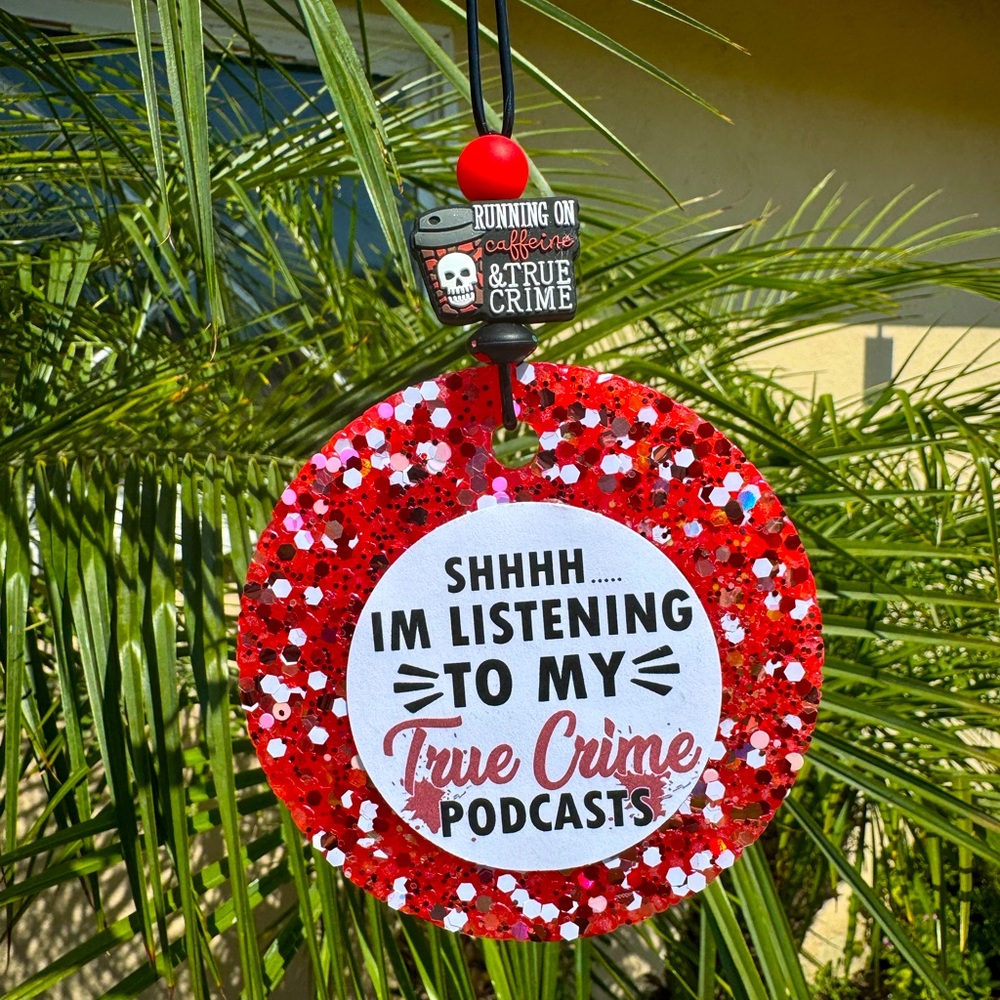 NEW CUSTOM TRUE CRIME RED GLITTER FRESHIE!!